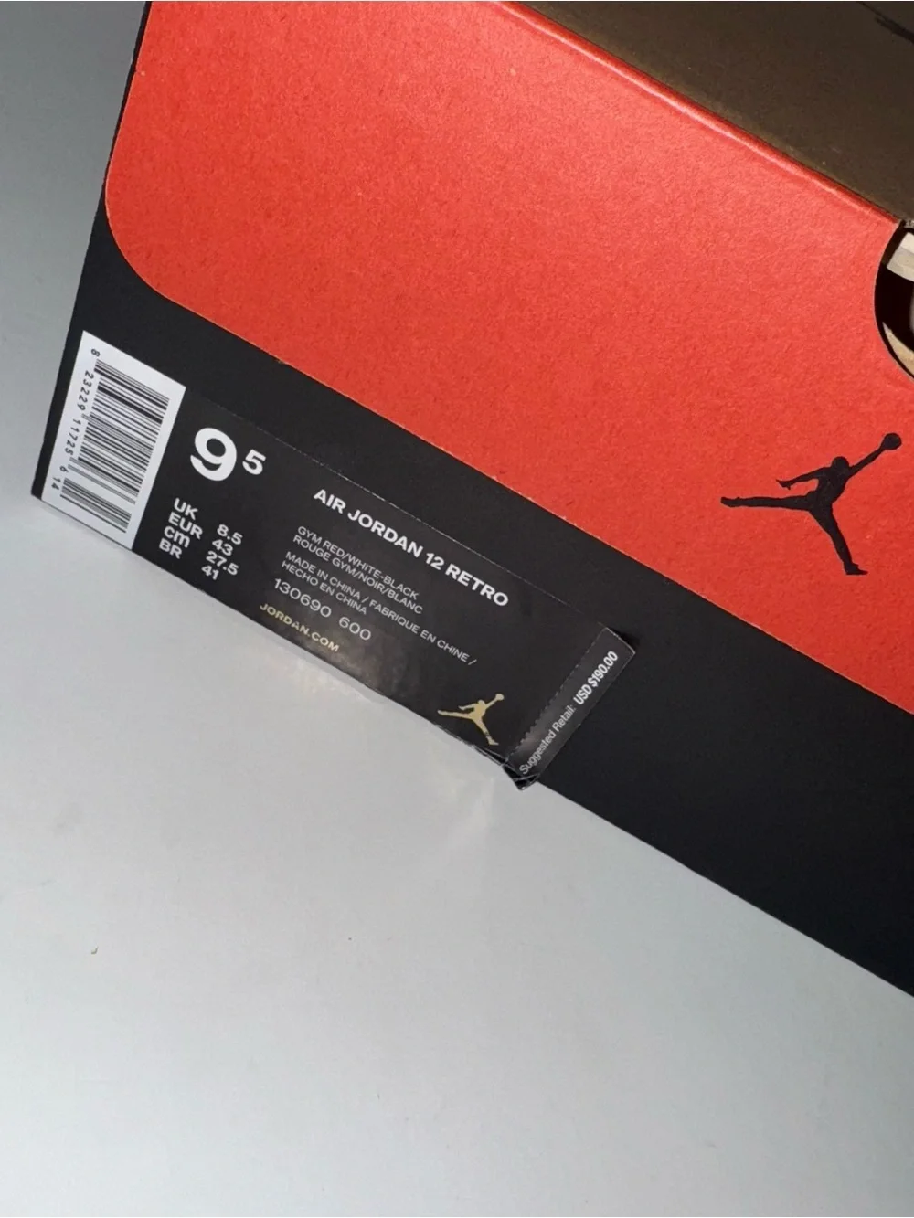 New Jordan 13 Retro Gym Red, White and Black Basketball Sneakers Size 9.5